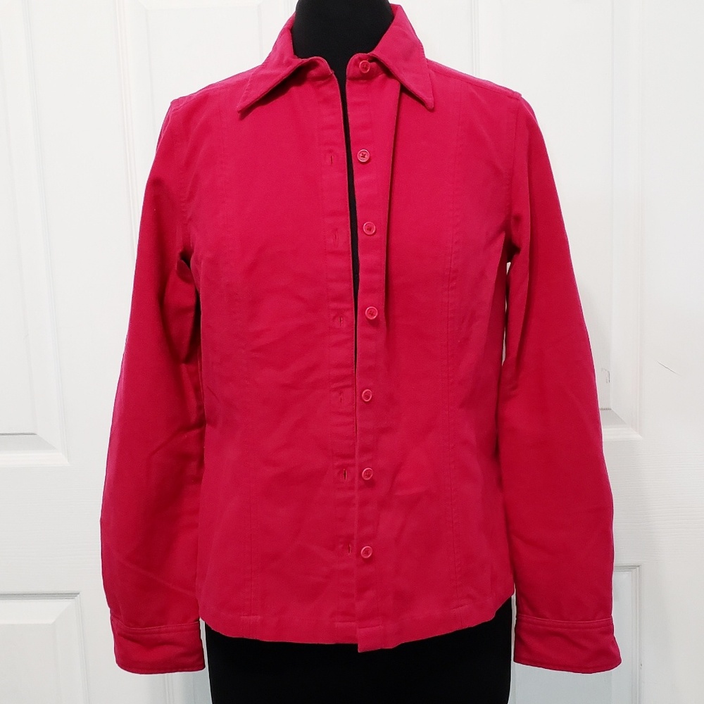 Eddie Bauer Pink Button Down Jacket